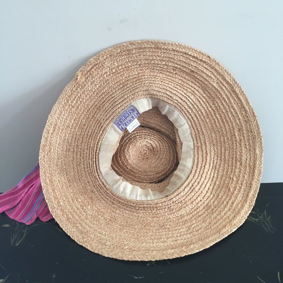 Old Country Road Sun Hat with Scarf Trim - Picture 4 of 4